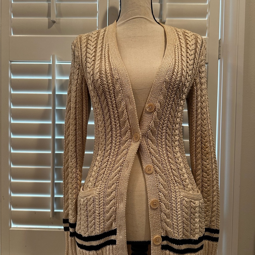 Polo Rugby Ralph Lauren Quiet Luxury Preppy Cardigan Size XS Vintage